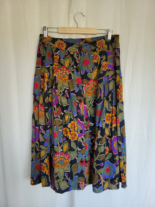 🌸 Meadow Waltz - vintage skirt with funky floral print - size S/M