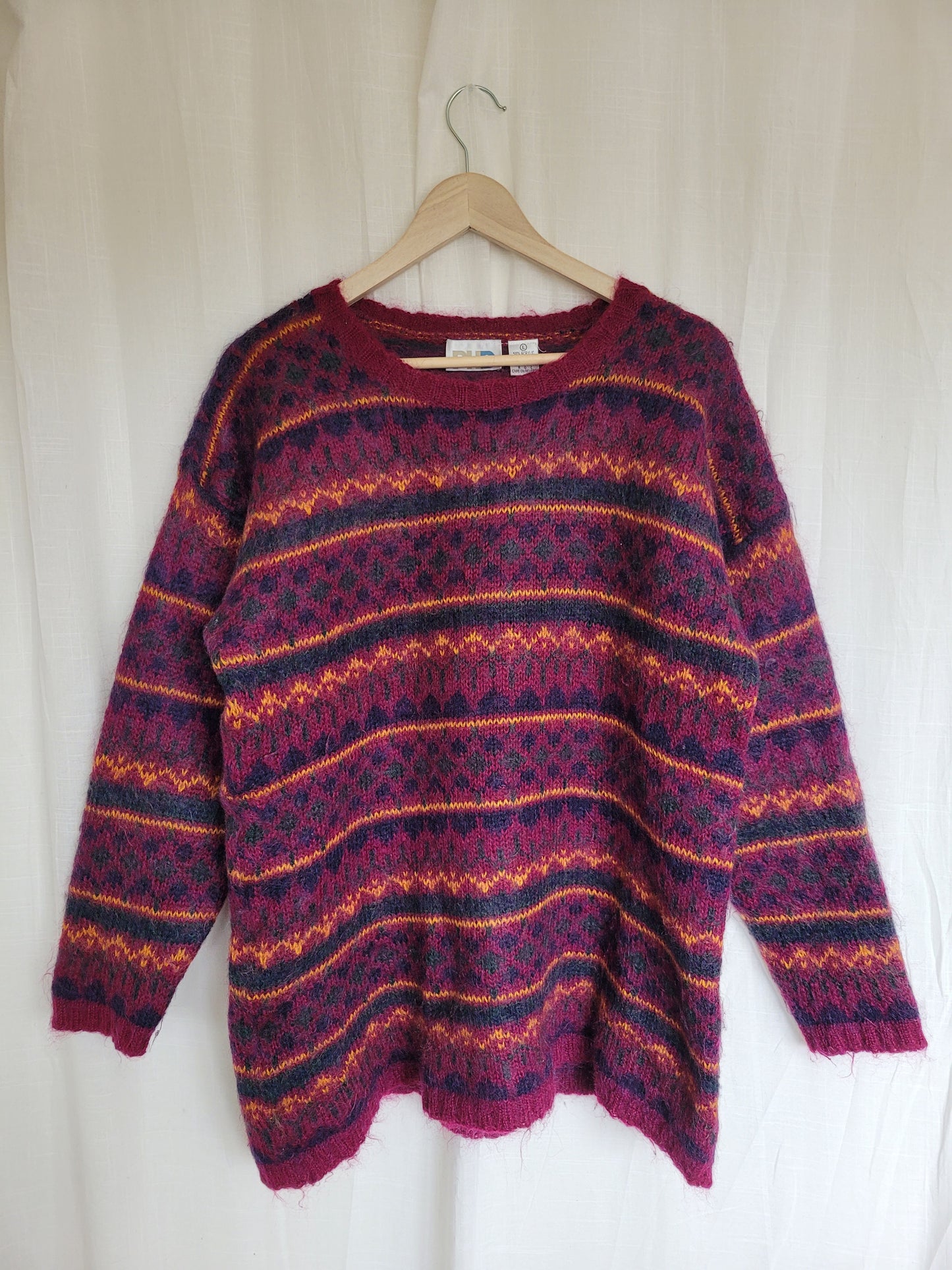 🔥 By the Fireside Glow - vintage long knitted sweater - size L/XL