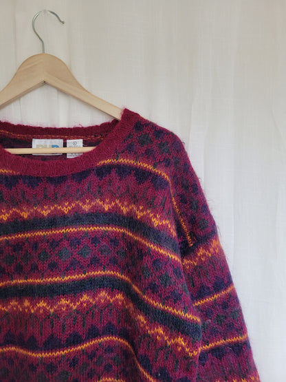 🔥 By the Fireside Glow - vintage long knitted sweater - size L/XL