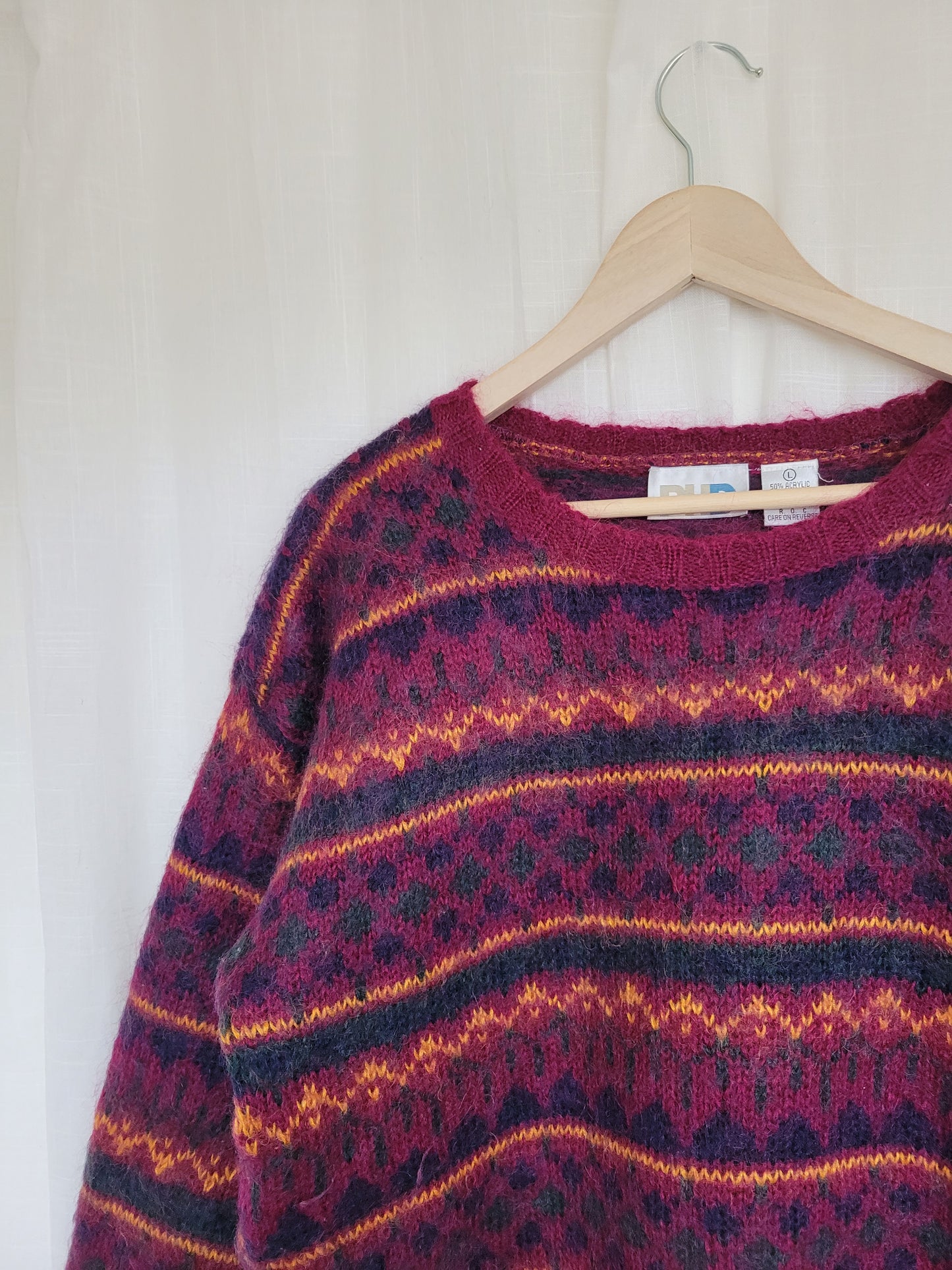 🔥 By the Fireside Glow - vintage long knitted sweater - size L/XL