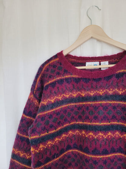 🔥 By the Fireside Glow - vintage long knitted sweater - size L/XL