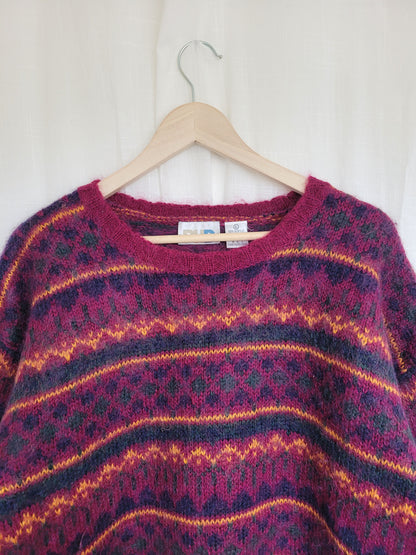 🔥 By the Fireside Glow - vintage long knitted sweater - size L/XL