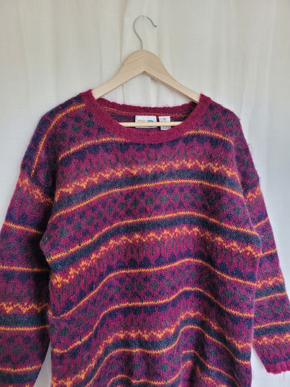 🔥 By the Fireside Glow - vintage long knitted sweater - size L/XL