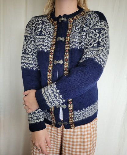 ❄️ Northern Skies - Norwegian knitted cardigan - size S/M