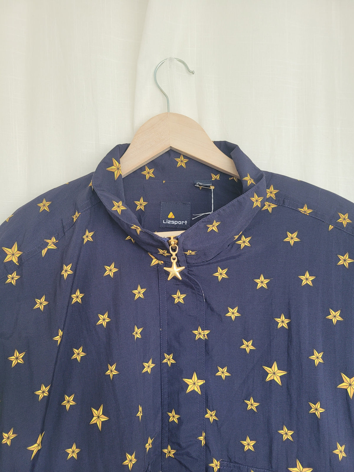 ✨ Chasing Constellations - vintage dark blue jacket with star pattern - size XL