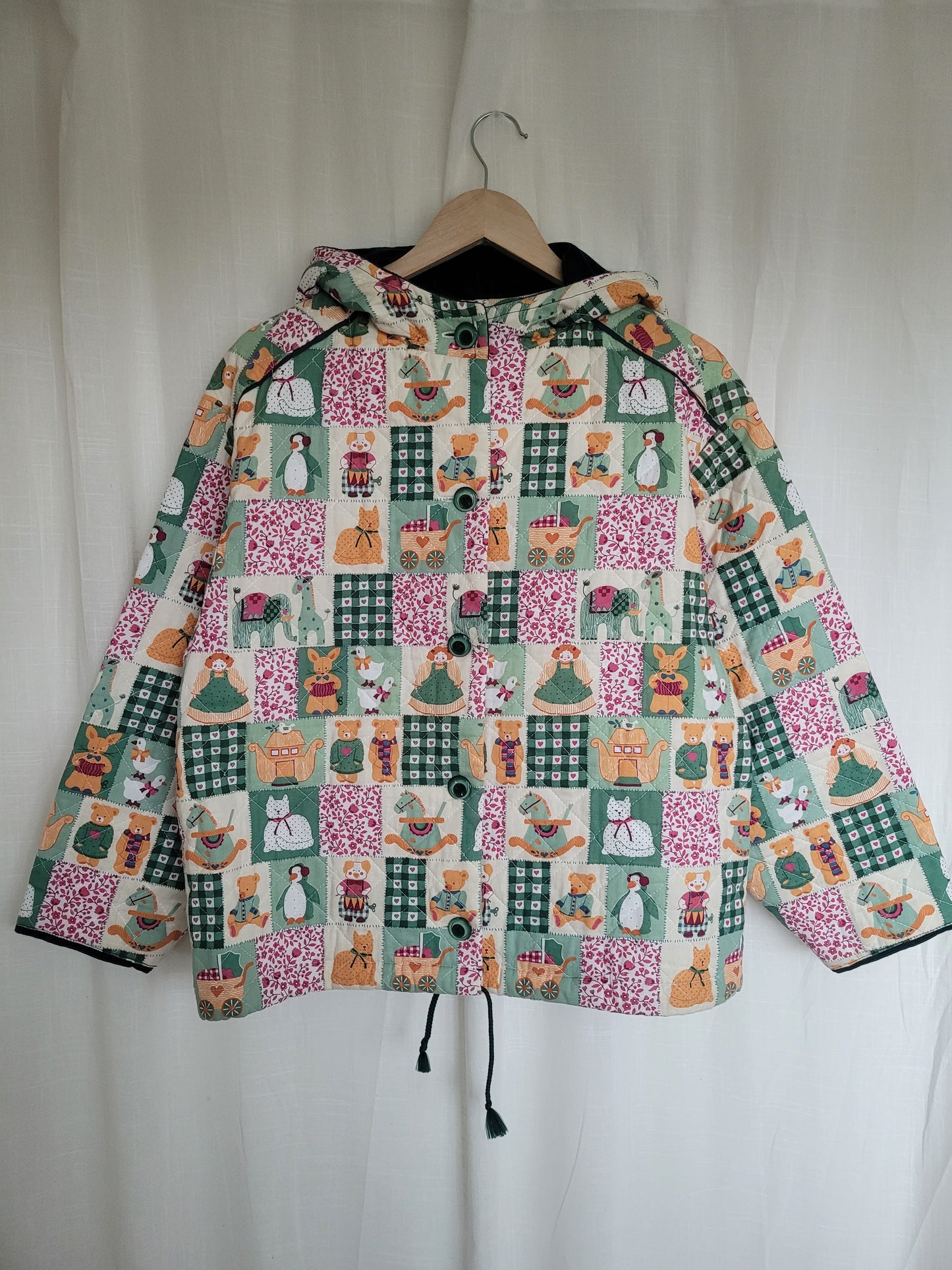 💕 Made with Love - vintage fun quilted jacket - size M/L (boxy fit!)