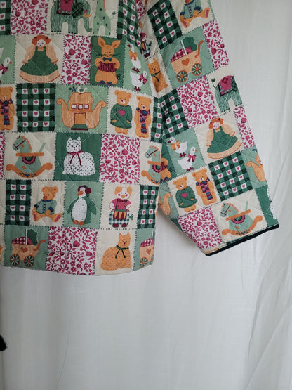 💕 Made with Love - vintage fun quilted jacket - size M/L (boxy fit!)