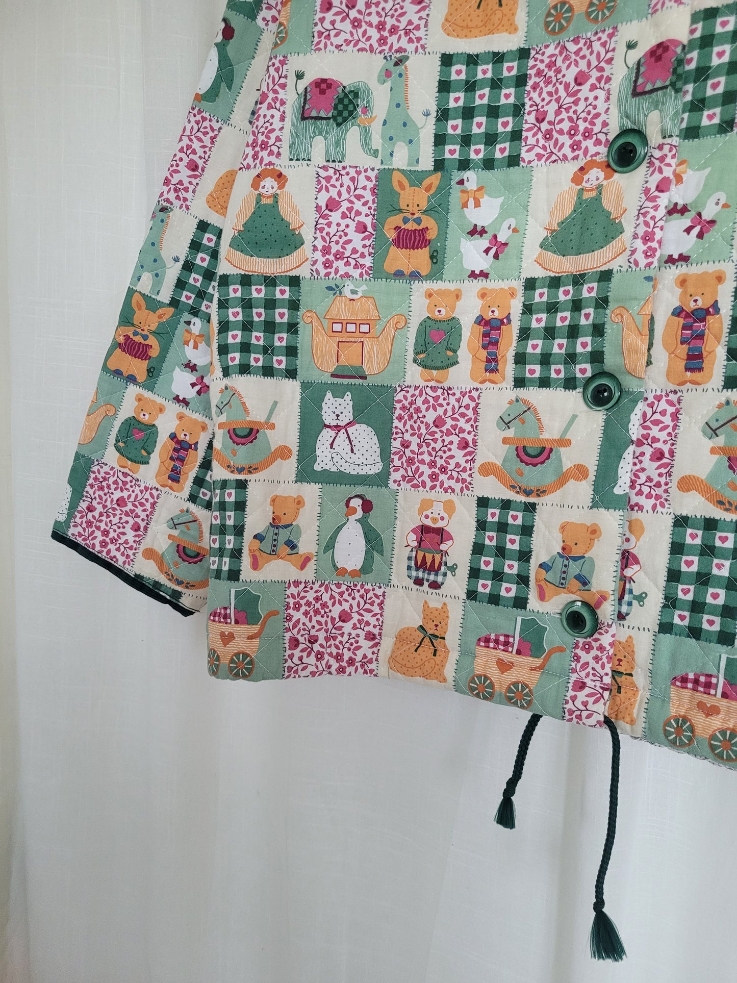 💕 Made with Love - vintage fun quilted jacket - size M/L (boxy fit!)