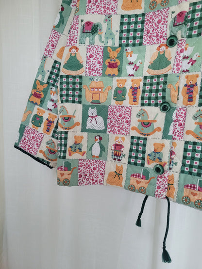 💕 Made with Love - vintage fun quilted jacket - size M/L (boxy fit!)