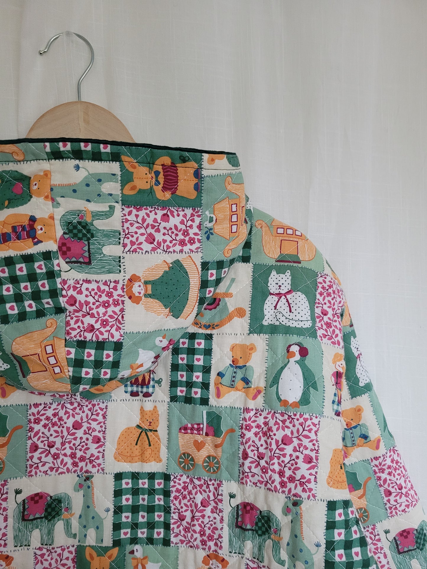 💕 Made with Love - vintage fun quilted jacket - size M/L (boxy fit!)