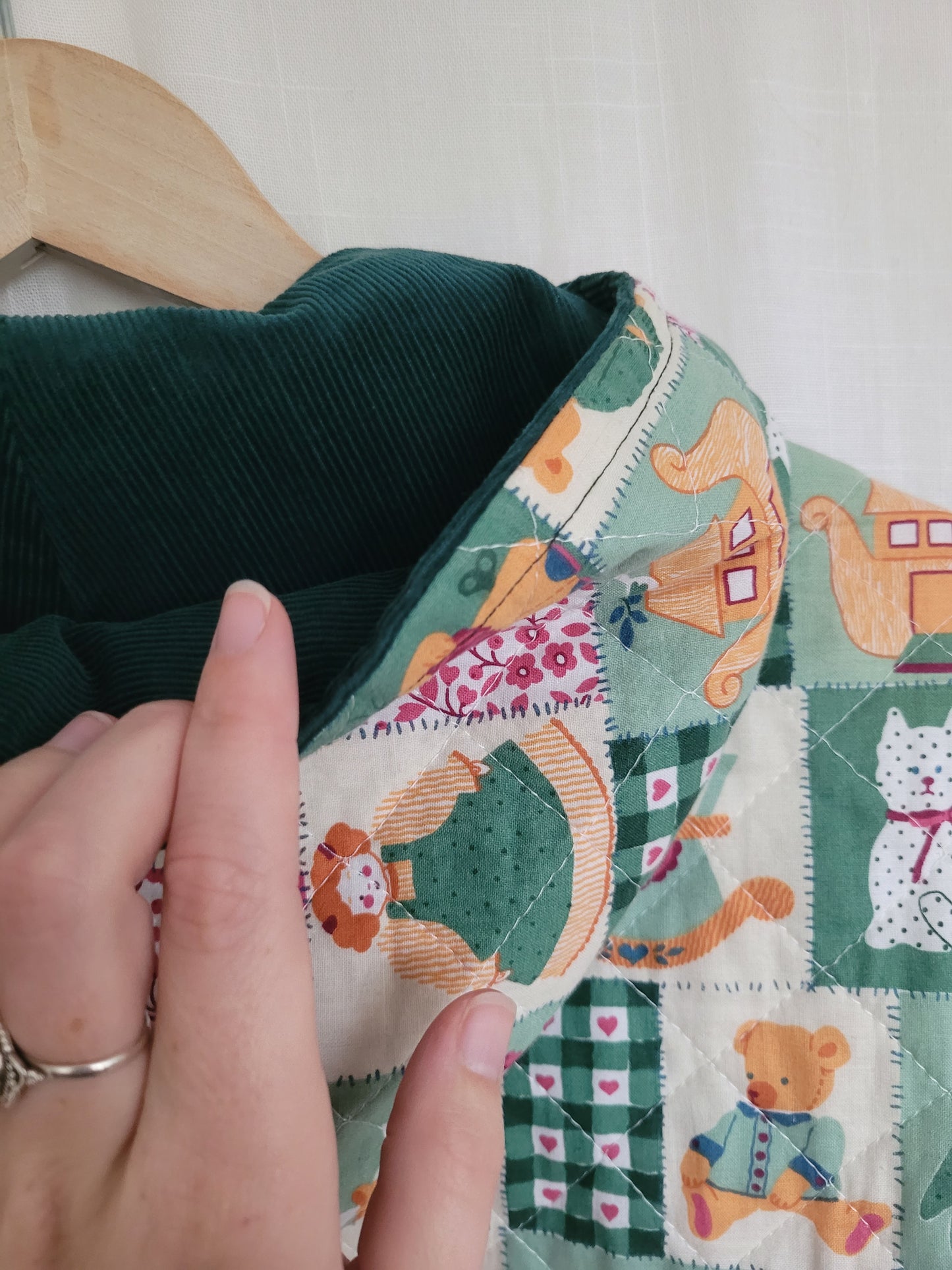 💕 Made with Love - vintage fun quilted jacket - size M/L (boxy fit!)