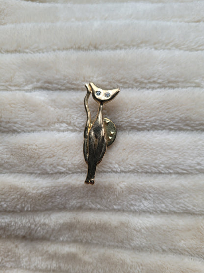 🌟 Gem-Eyed Feline - vintage brooch