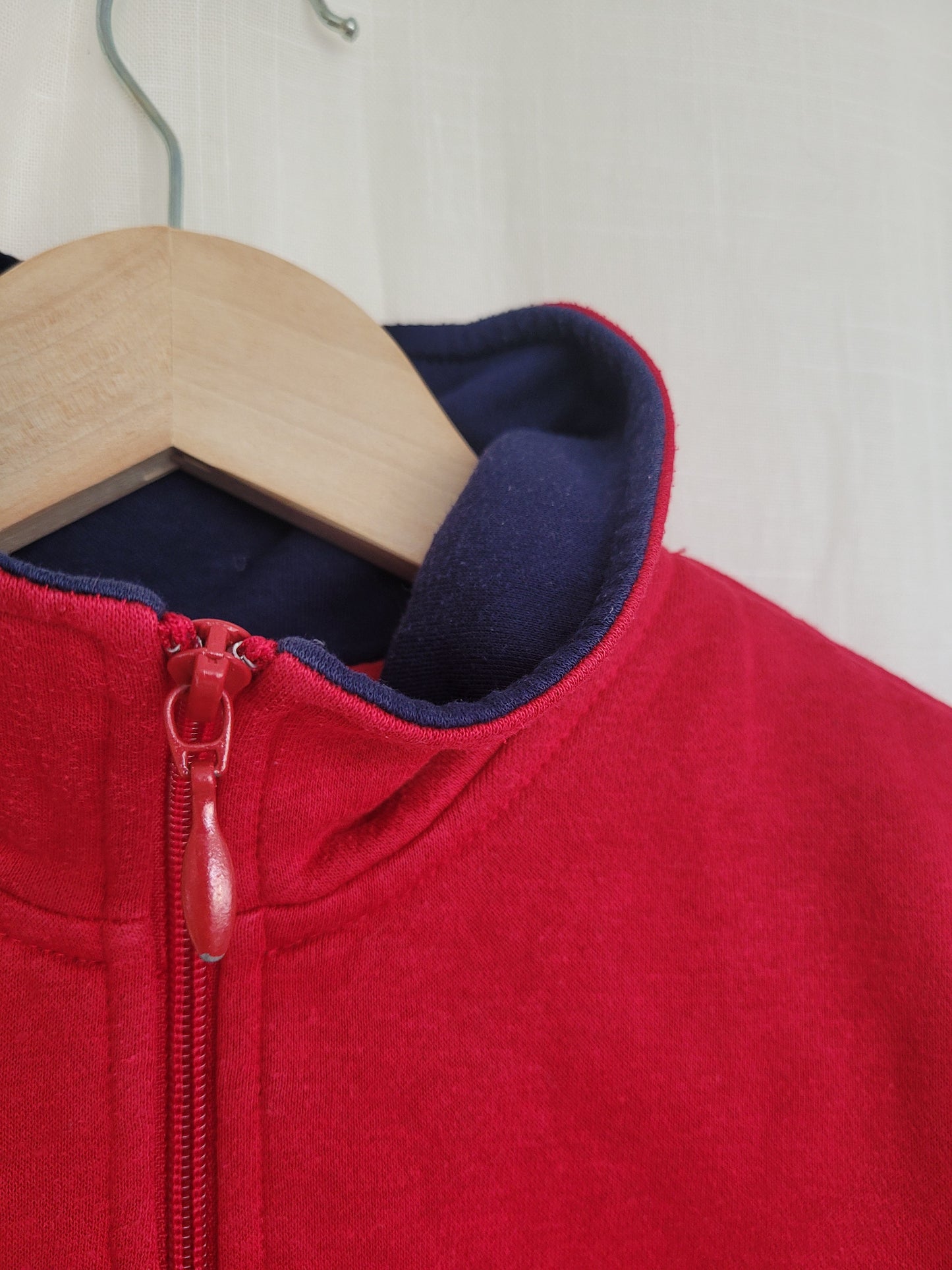 ❄️ Frosty Trio - vintage crewneck with zipper and embroidered snowmen - size S