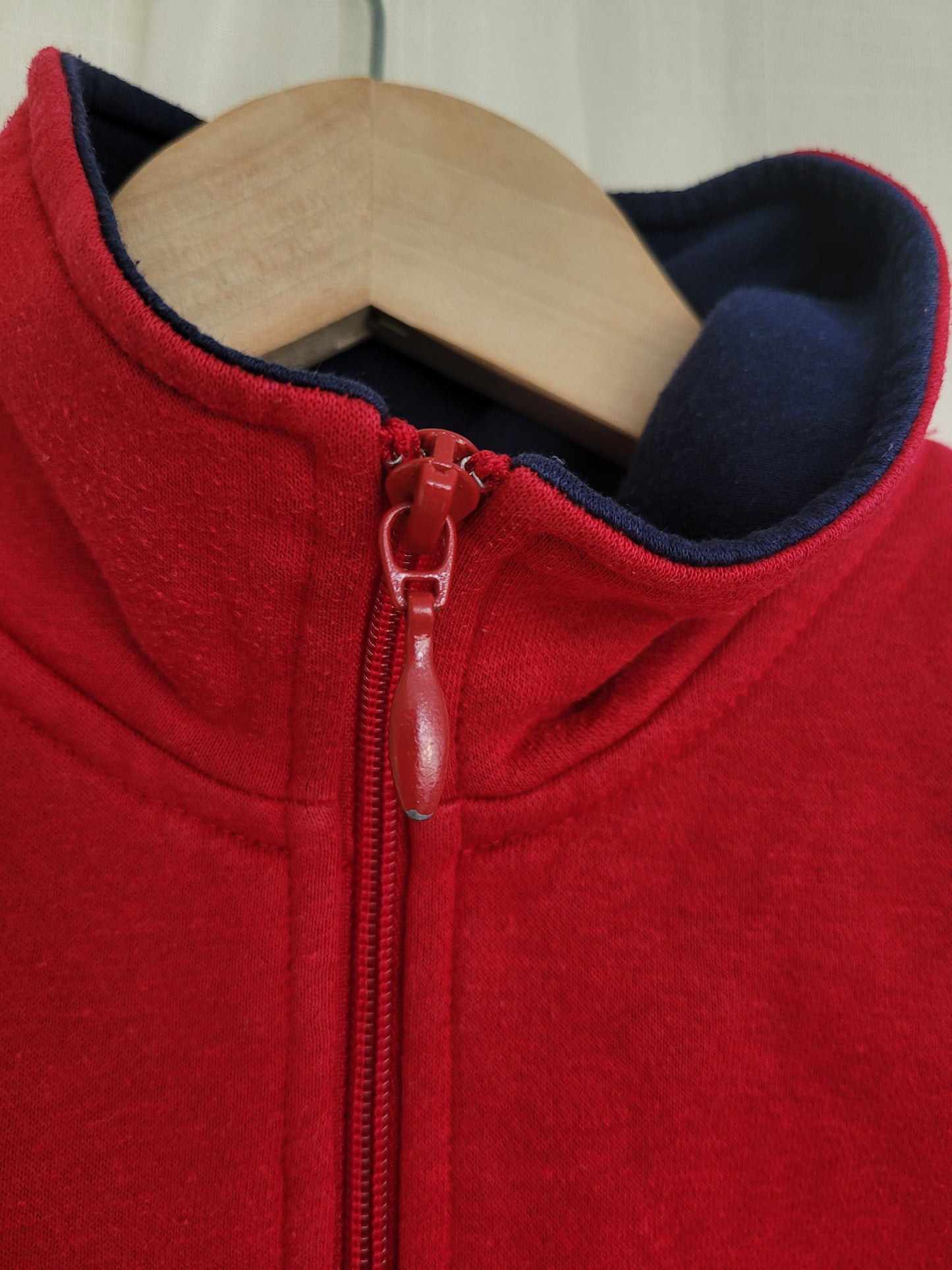 ❄️ Frosty Trio - vintage crewneck with zipper and embroidered snowmen - size S