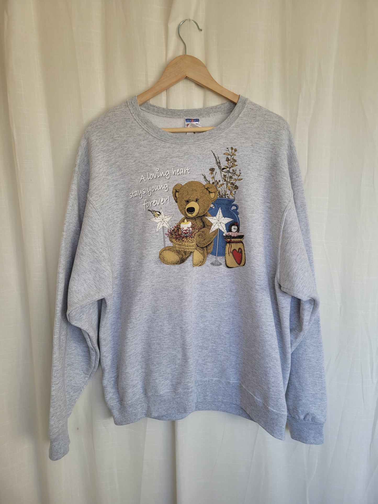 🧸 A Teddy’s Christmas Wish - vintage crewneck sweater with cute print - size L