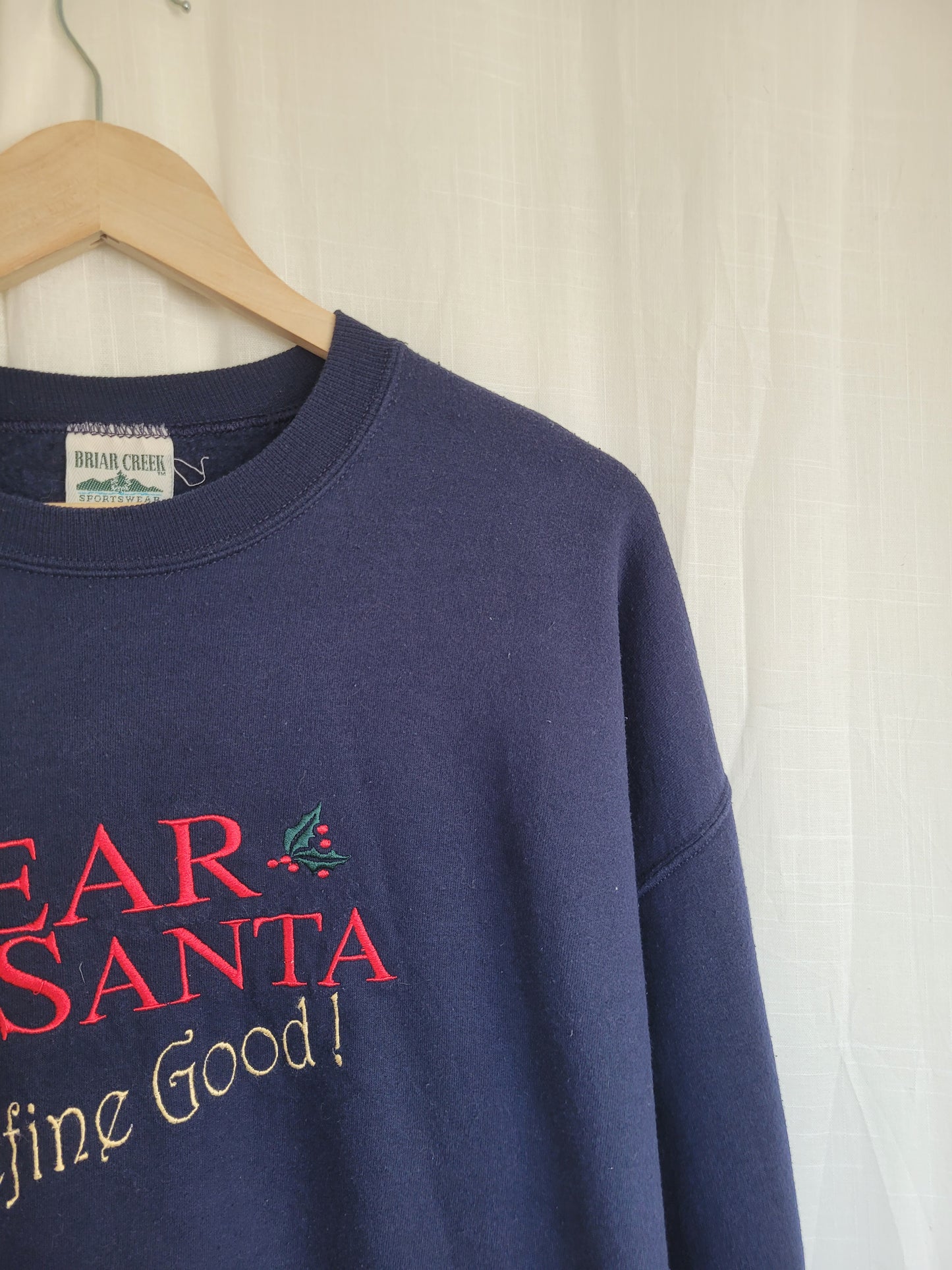 ❄️ Dear Santa… - vintage crewneck sweater with embroidered text - size XL