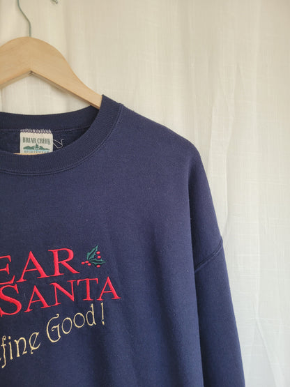 ❄️ Dear Santa… - vintage crewneck sweater with embroidered text - size XL