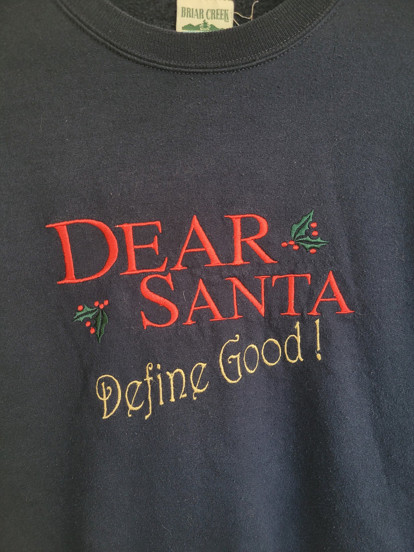 ❄️ Dear Santa… - vintage crewneck sweater with embroidered text - size XL