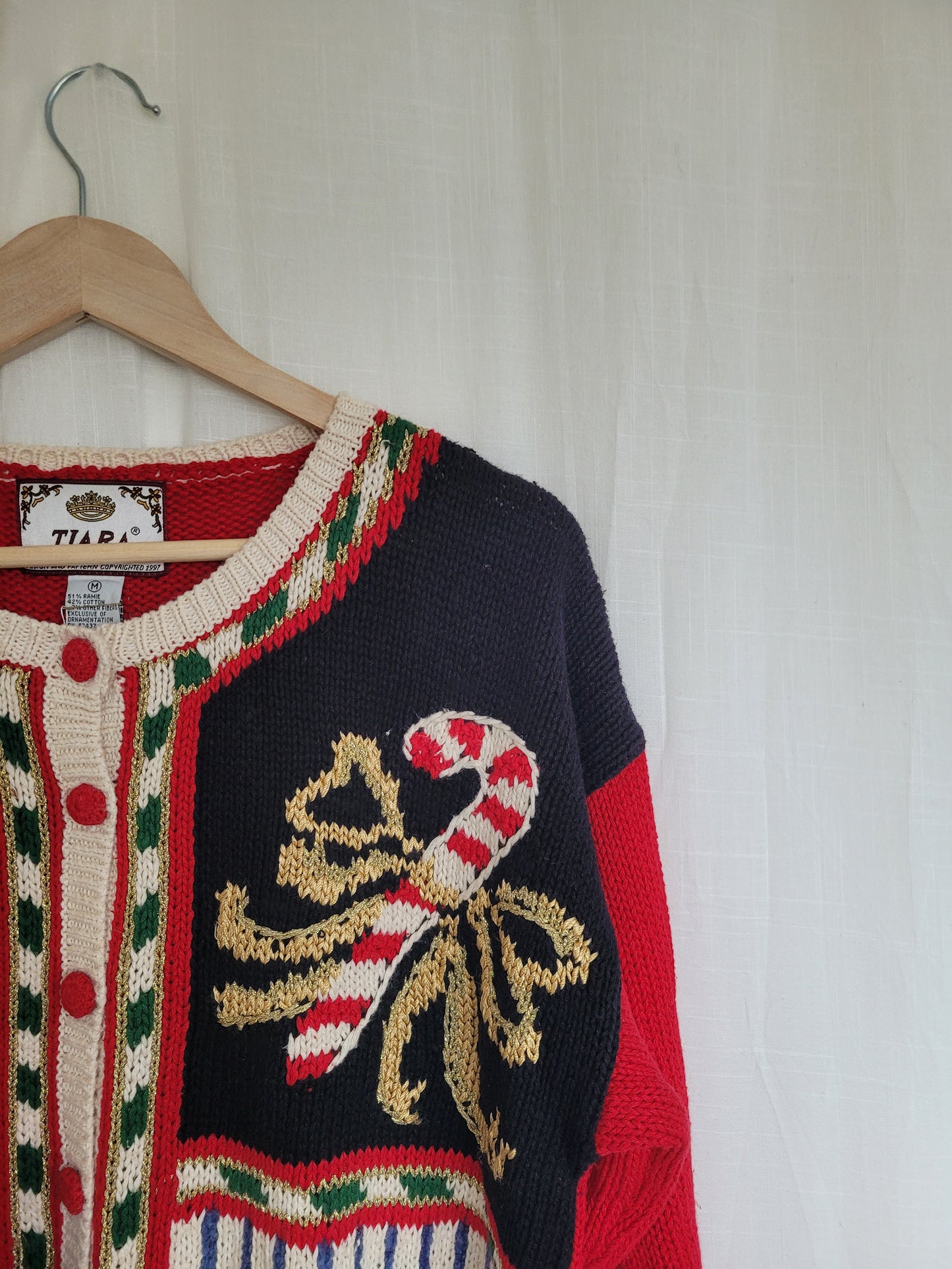 🎁 Four Tales of Christmas - vintage Christmas cardigan - size L