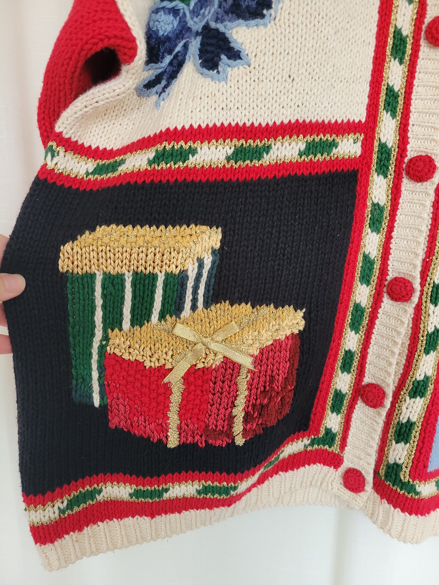 🎁 Four Tales of Christmas - vintage Christmas cardigan - size L