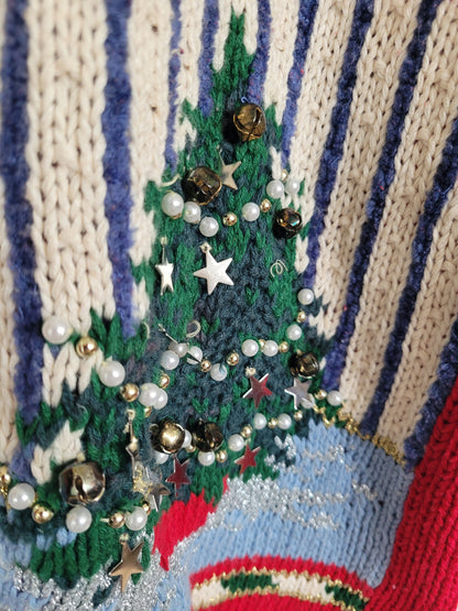 🎁 Four Tales of Christmas - vintage Christmas cardigan - size L