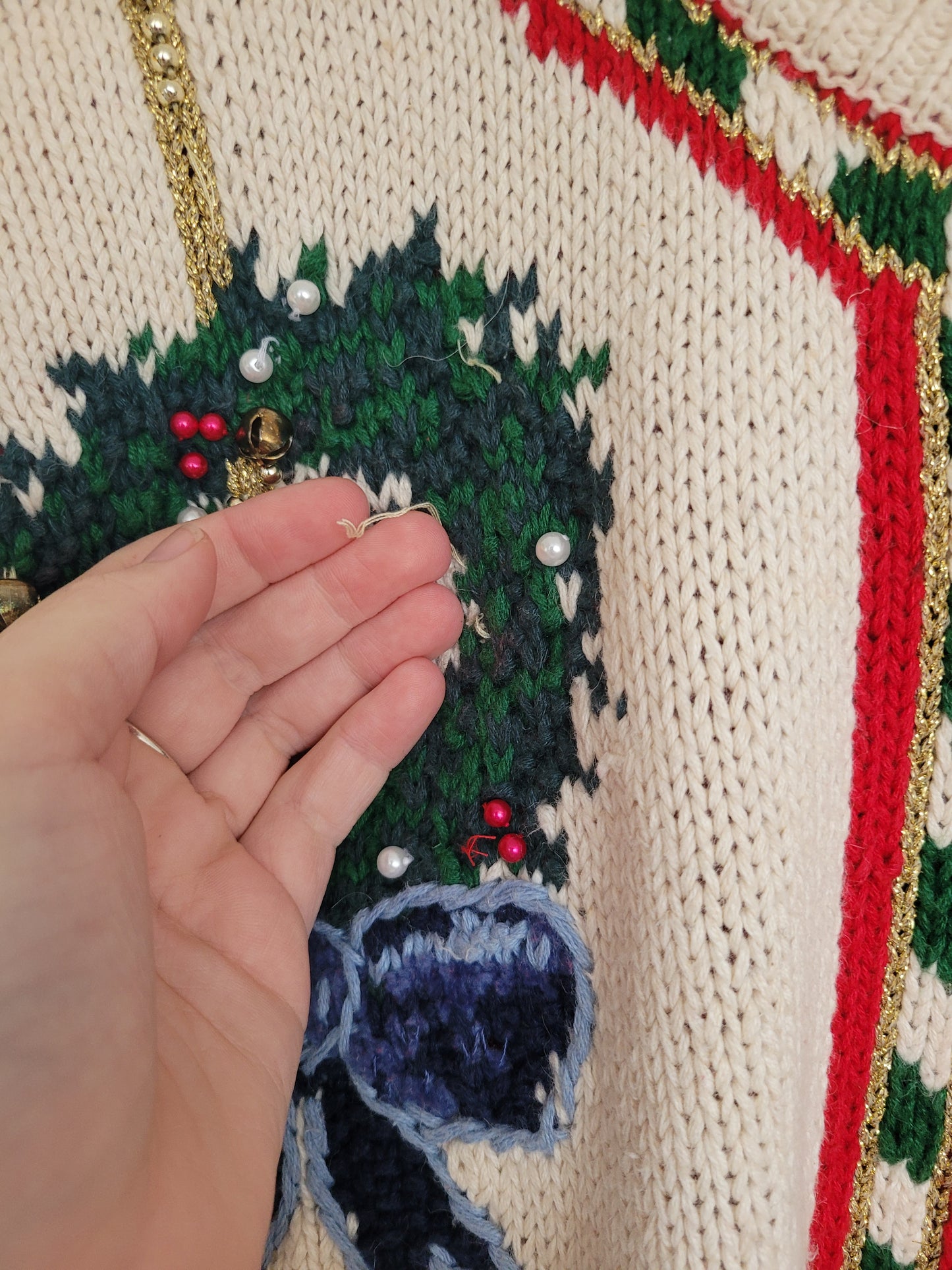 🎁 Four Tales of Christmas - vintage Christmas cardigan - size L