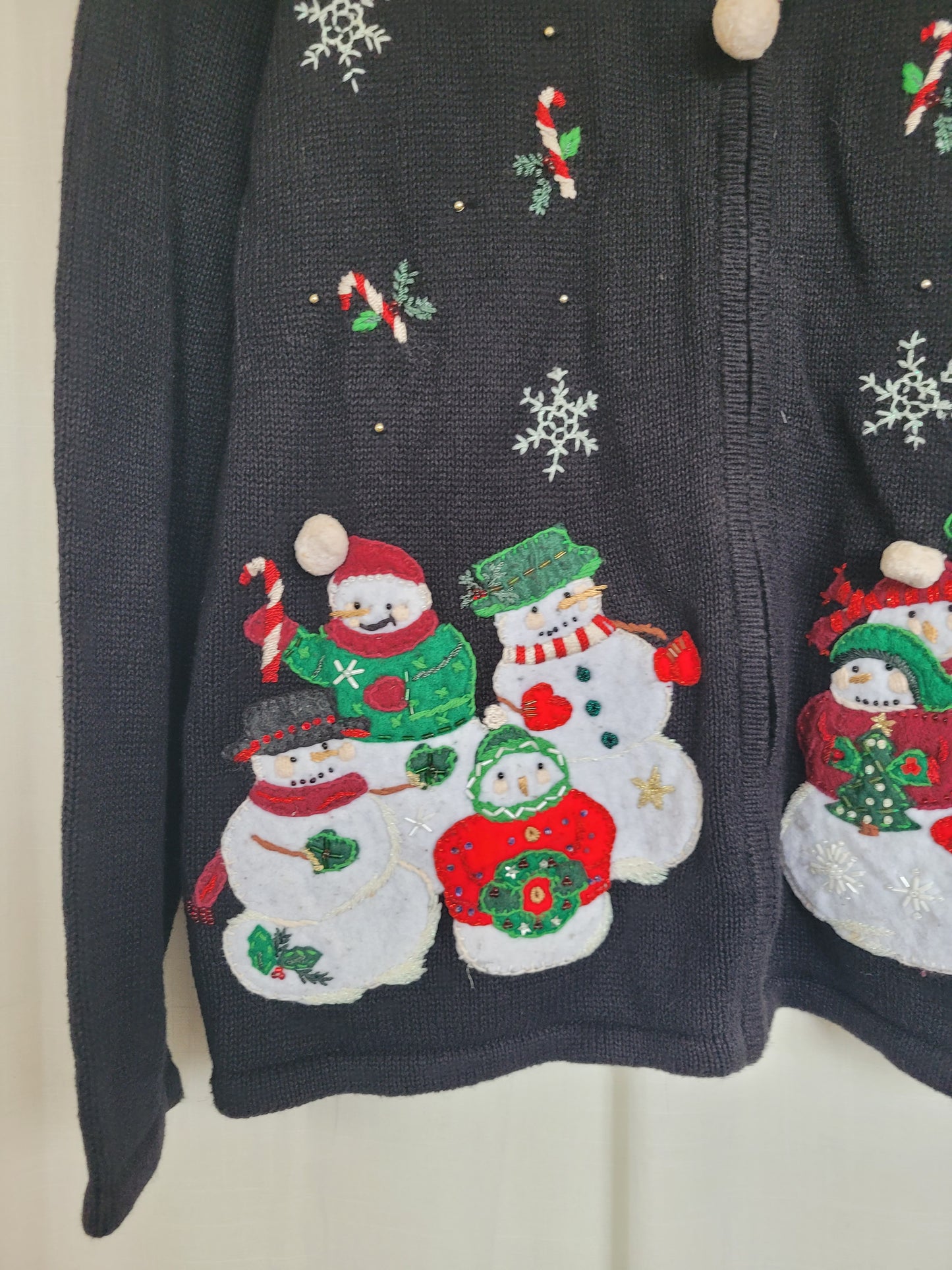 ❄️ Frosty Parade - vintage cardigan with snowmen - size M/L