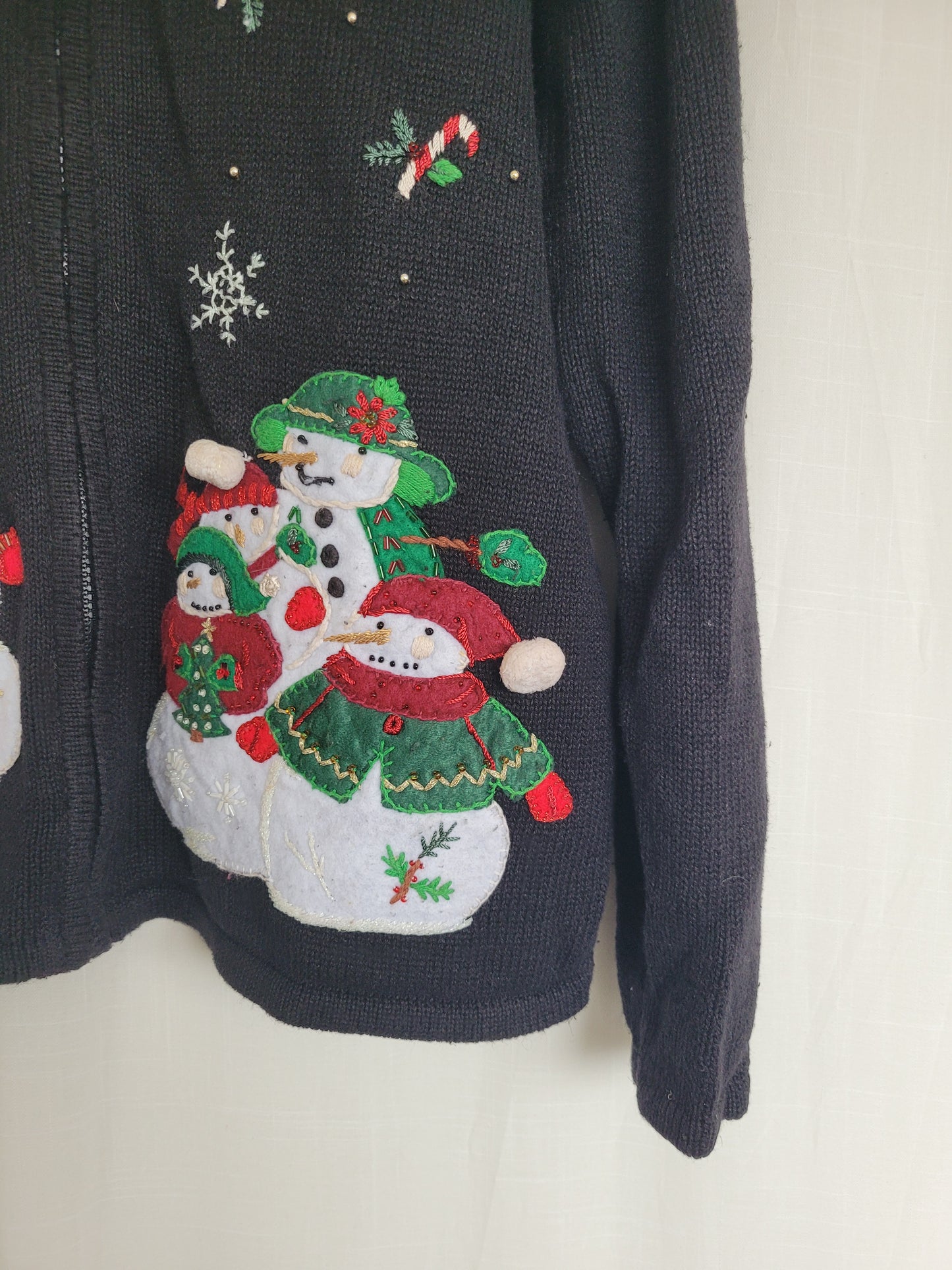 ❄️ Frosty Parade - vintage cardigan with snowmen - size M/L