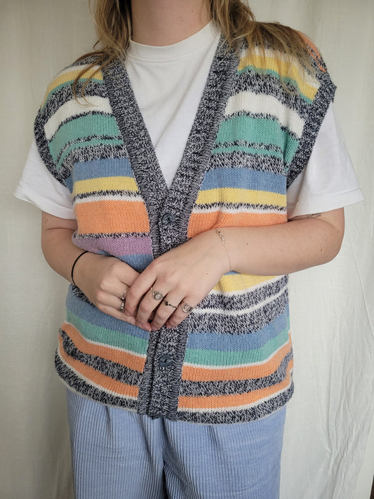 🍬 Candy Cloud - vintage spencer in pastel colors - size L/XL