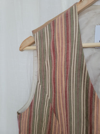 🌿 The Quiet Statement - vintage gilet with striped pattern - size M
