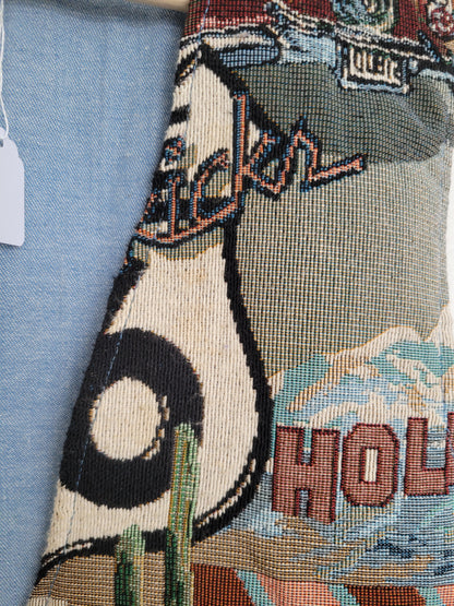 🇺🇸 American Postcard - vintage tapestry vest with American details - size L