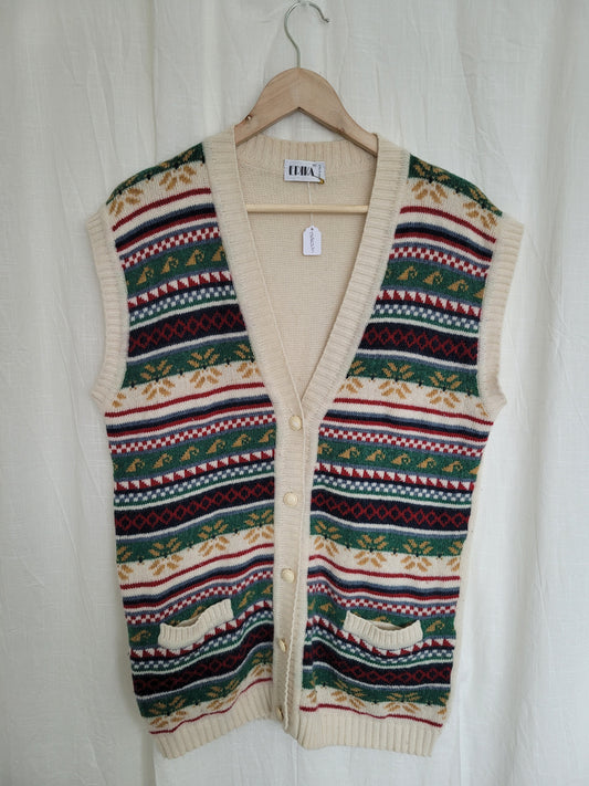 🌈 Pocketful of Patterns -  vintage colorful spencer - size M