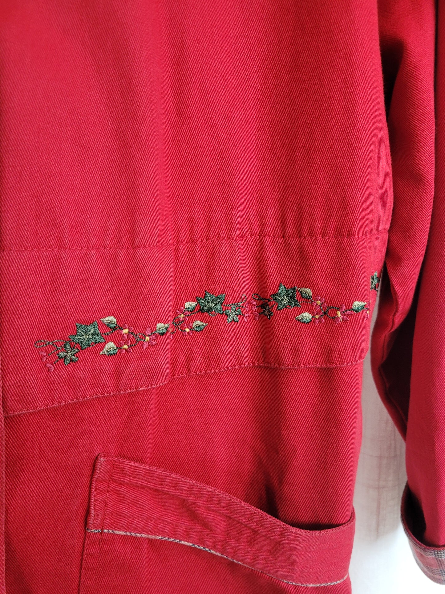 🧵 Country Stroll - vintage coat with embroidered geese - size M/L