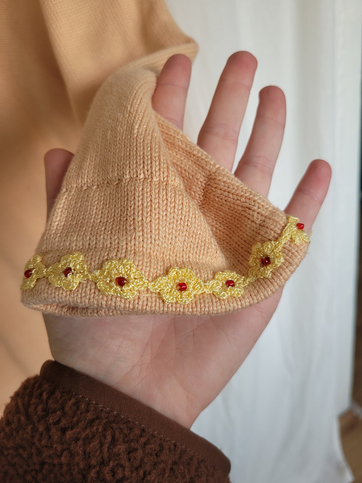 🌼 Ladybird Garden - vintage cardigan with ladybirds (Perfectly Imperfect) - size L