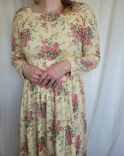 🌸 Buttercup Garden - vintage Laura Ashley dress - size L