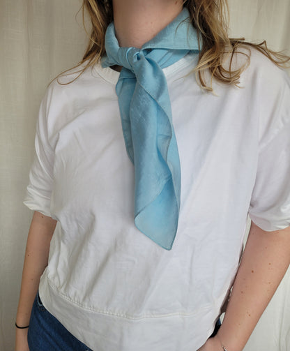 💙 Shimmering Breeze - vintage light blue scarf with shimmer