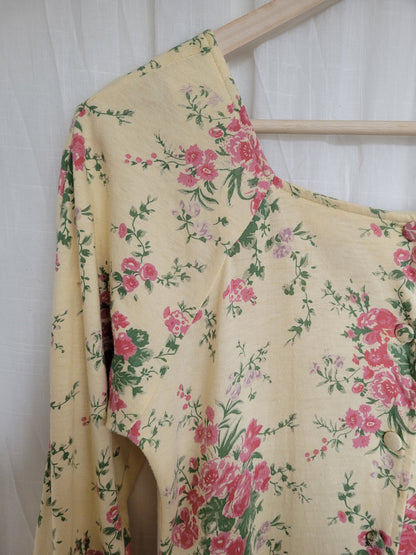 🌸 Buttercup Garden - vintage Laura Ashley dress - size L