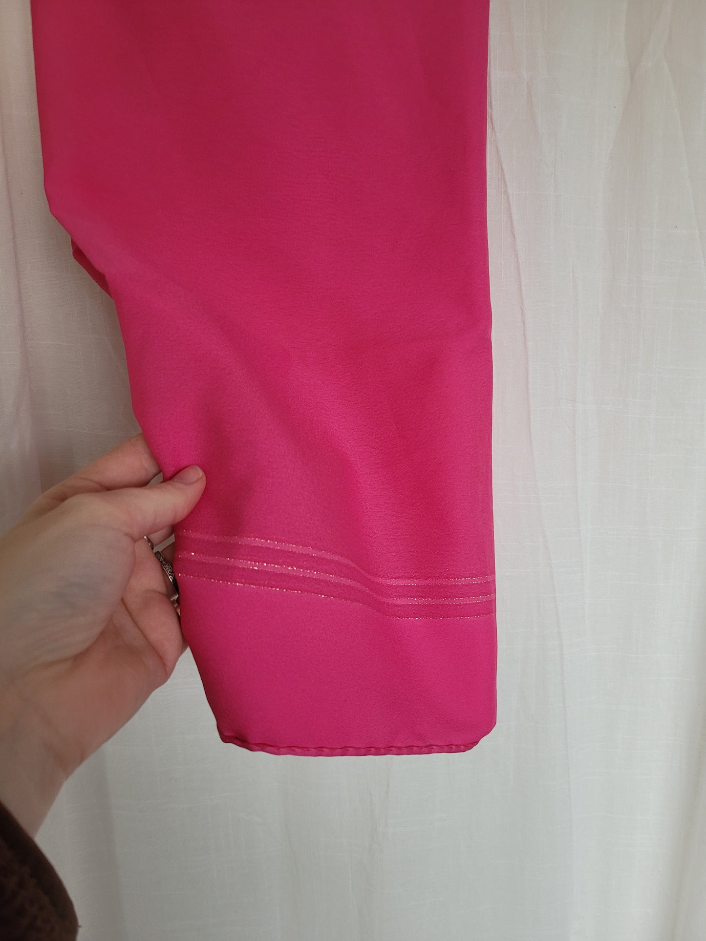 💖 The Golden Edge - vintage scarf with golden glitter edge