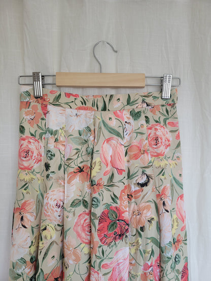 🌸 Blushing Garden - vintage skirt with flower pattern - size S