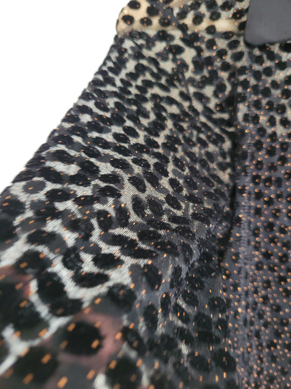 ✨ Starlit Dots - vintage sheer top with velvet and glimmer details - size S/M
