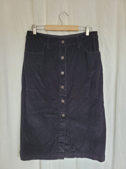 ✨ Velvet Shadow - black corduroy skirt - size L