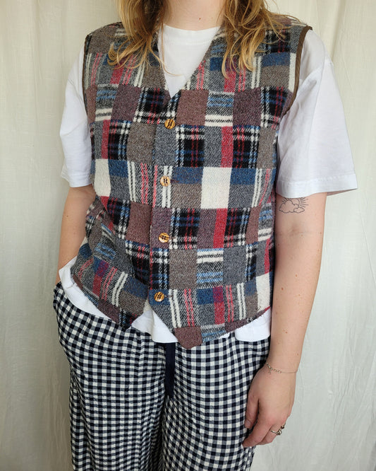 🌲 Cabin Blanket - vintage gilet/vest - size M/L
