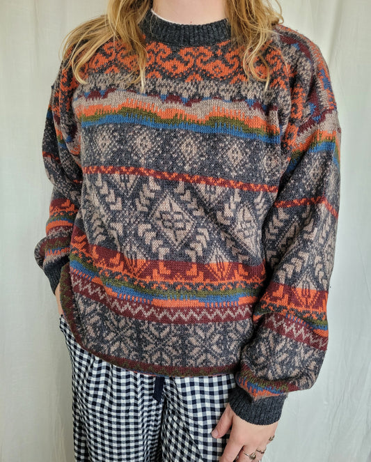 🌿 Trailside Comfort - vintage knitted sweater - size XL