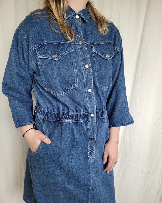💙 Lakehouse Denim - vintage denim dress - size L