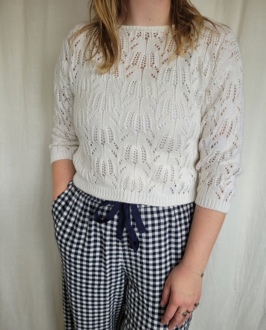 🐚 Windwoven - vinted short crochet top (Perfectly Imperfect) - size M