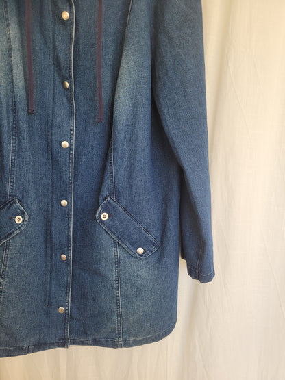 🌿 The Quiet Water - vintage long denim coat - size L
