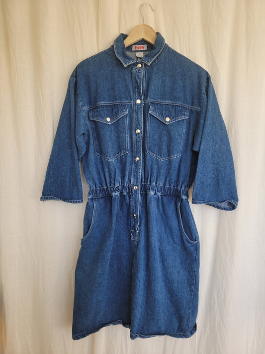 💙 Lakehouse Denim - vintage denim dress - size L