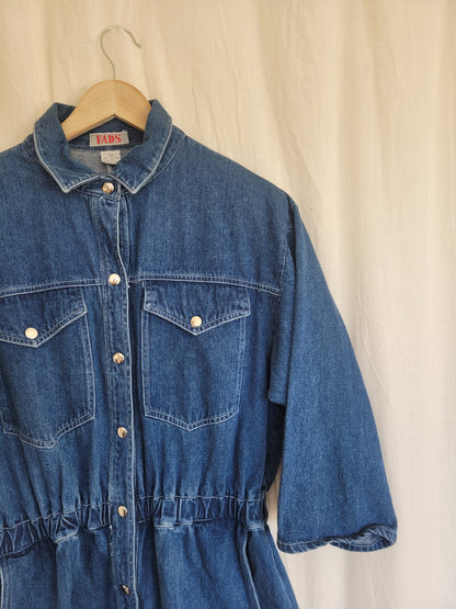 💙 Lakehouse Denim - vintage denim dress - size L