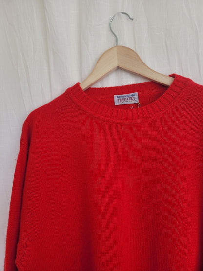 ❤️‍🔥 The Warmth Within - vintage knitted bold red sweater - size L/XL