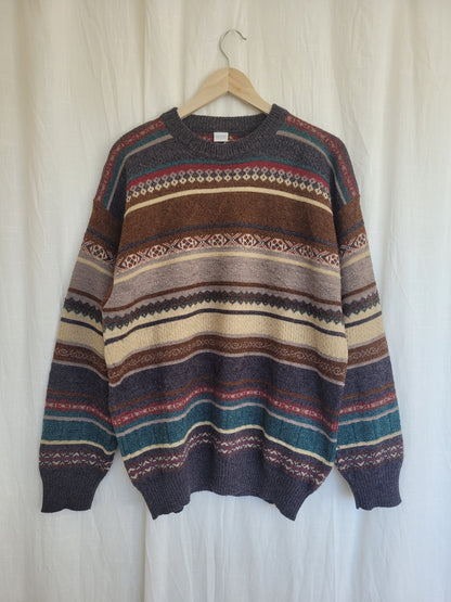 📖 Lakeside Reading - vintage knitted sweater - size L